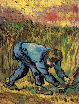  Millet Painting - Reaper with Sickle after Millet Vincent van Gogh